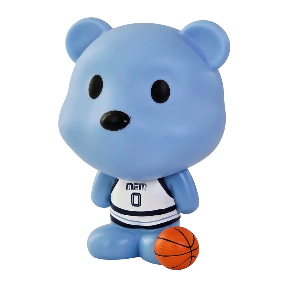Memphis Grizzlies NBA Mascot Blue Bear Vinyl Figure MEM 0 Jersey Basketball 4"